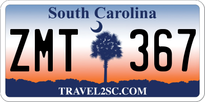 SC license plate ZMT367