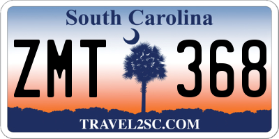 SC license plate ZMT368