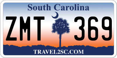 SC license plate ZMT369