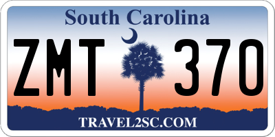 SC license plate ZMT370