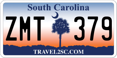 SC license plate ZMT379