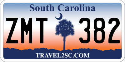 SC license plate ZMT382