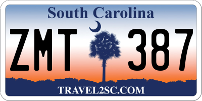 SC license plate ZMT387