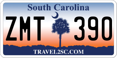 SC license plate ZMT390