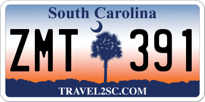 SC license plate ZMT391