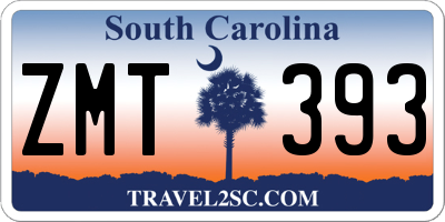 SC license plate ZMT393