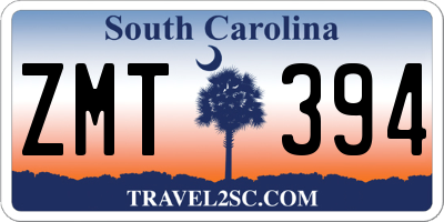 SC license plate ZMT394