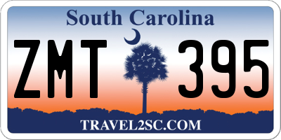 SC license plate ZMT395