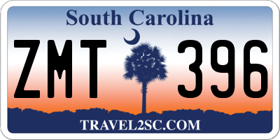 SC license plate ZMT396