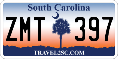 SC license plate ZMT397