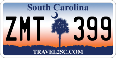 SC license plate ZMT399