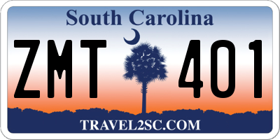SC license plate ZMT401