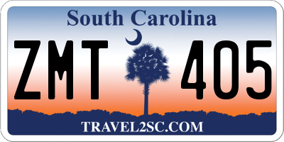 SC license plate ZMT405