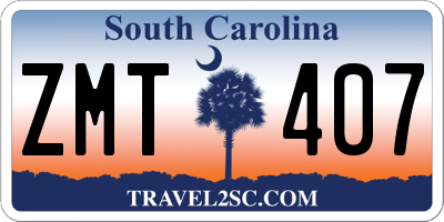 SC license plate ZMT407