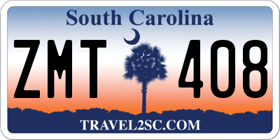 SC license plate ZMT408