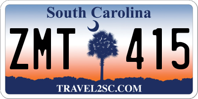SC license plate ZMT415