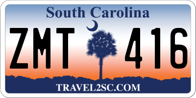 SC license plate ZMT416