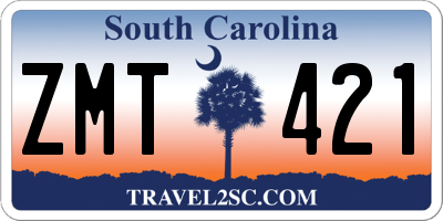 SC license plate ZMT421