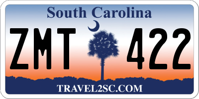 SC license plate ZMT422