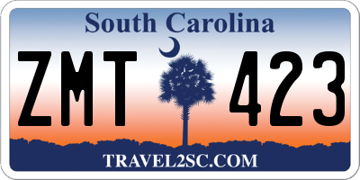 SC license plate ZMT423
