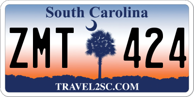 SC license plate ZMT424