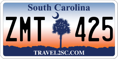 SC license plate ZMT425