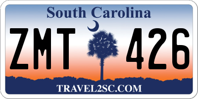 SC license plate ZMT426