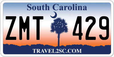 SC license plate ZMT429