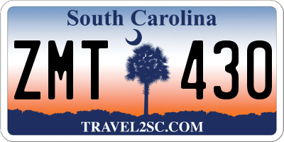SC license plate ZMT430