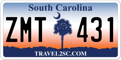 SC license plate ZMT431