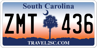 SC license plate ZMT436