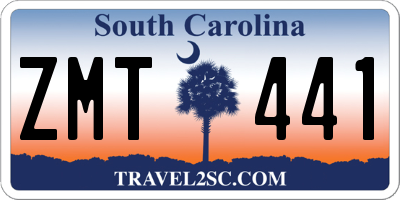 SC license plate ZMT441