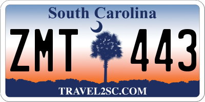SC license plate ZMT443
