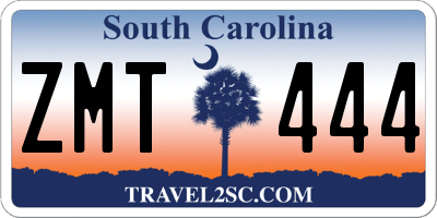 SC license plate ZMT444