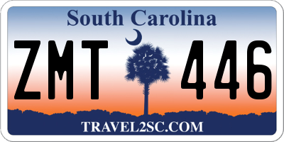 SC license plate ZMT446