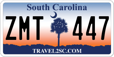 SC license plate ZMT447