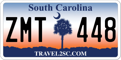 SC license plate ZMT448