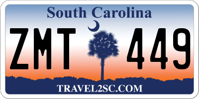 SC license plate ZMT449