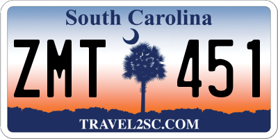 SC license plate ZMT451