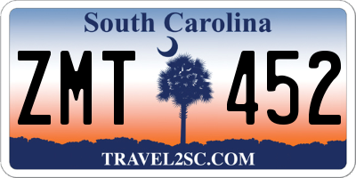 SC license plate ZMT452