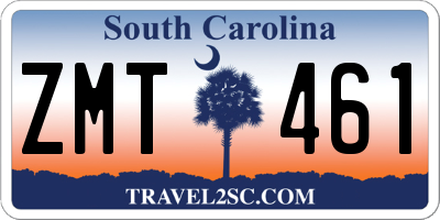 SC license plate ZMT461