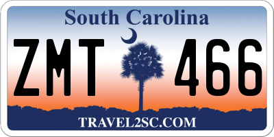 SC license plate ZMT466