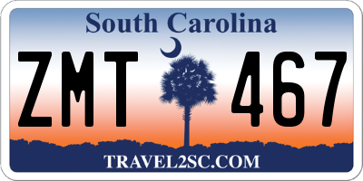 SC license plate ZMT467