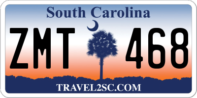SC license plate ZMT468