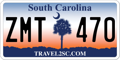 SC license plate ZMT470
