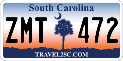 SC license plate ZMT472