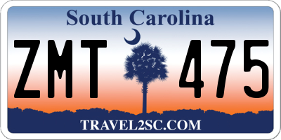 SC license plate ZMT475