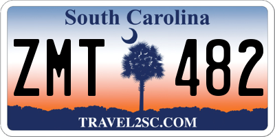 SC license plate ZMT482