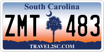 SC license plate ZMT483