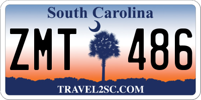 SC license plate ZMT486